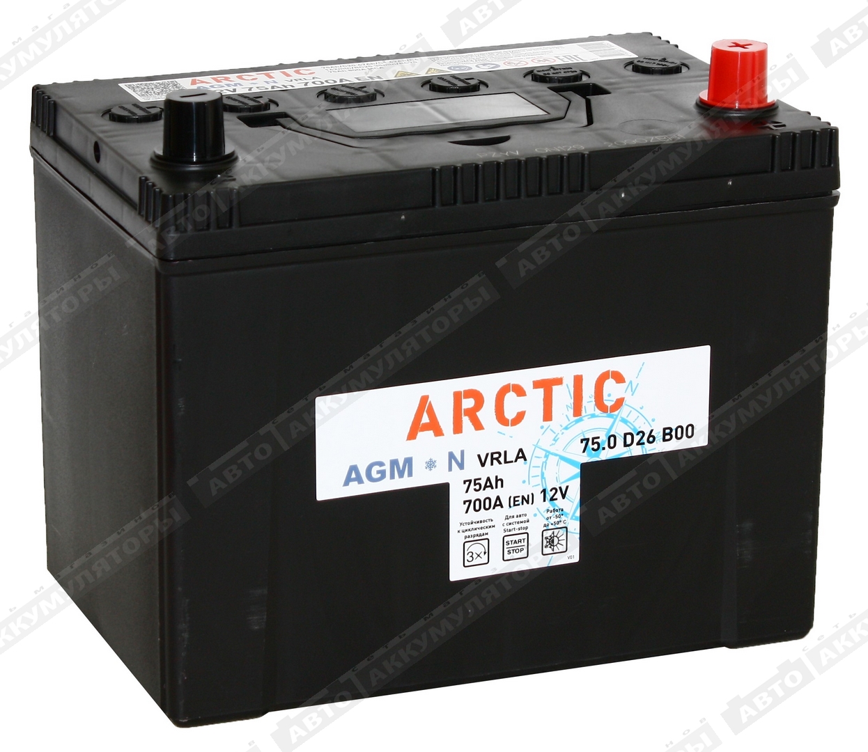 Arctic AGM 6СТ-75.0 VRLA (D26L) 75 Ач