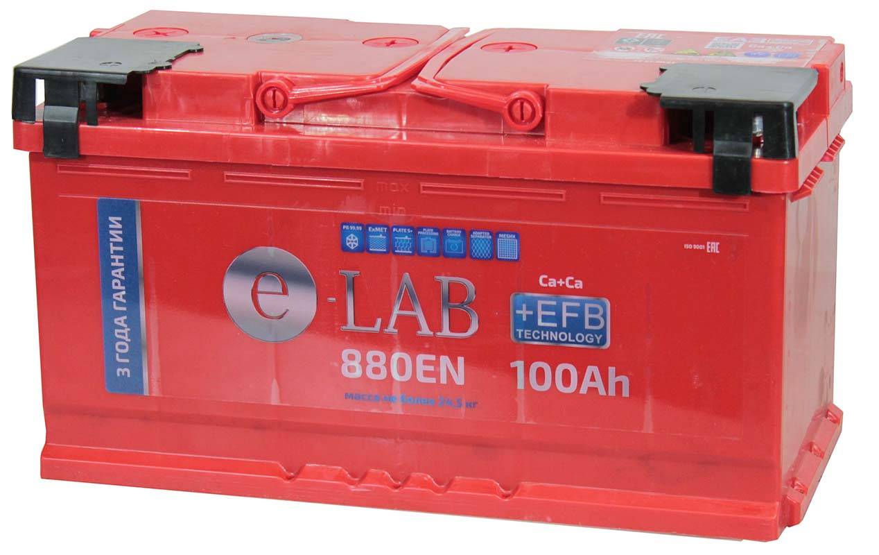 6ст - 100 (E-LAB+EFB) - пп 100 Ач