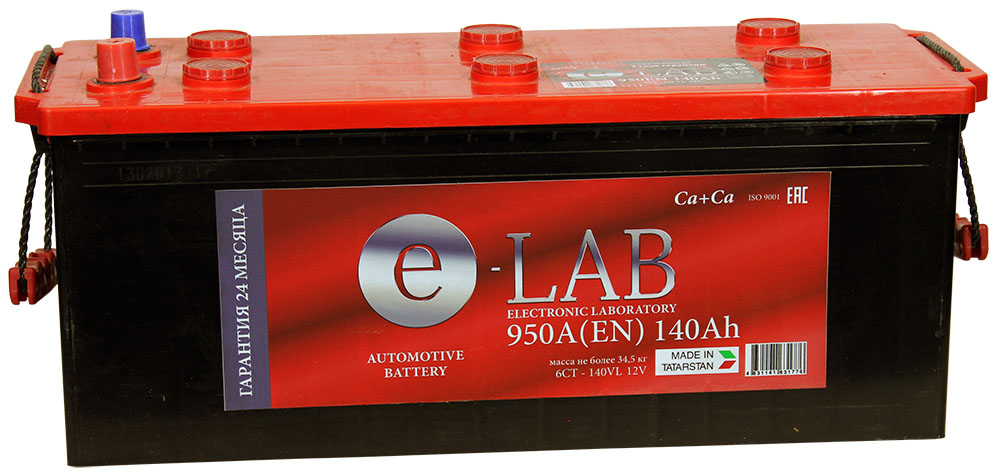 6ст - 140 (E-LAB) L - отеч.авто конус 140 Ач