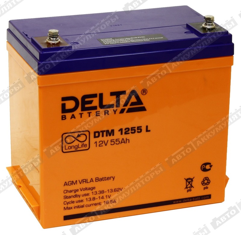 Тяговая батарея Delta DTM 1255 L 55 Ач