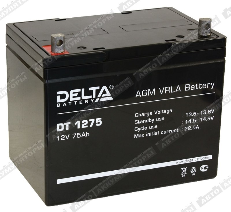 Тяговый аккумулятор Delta DT 1275 75Ач