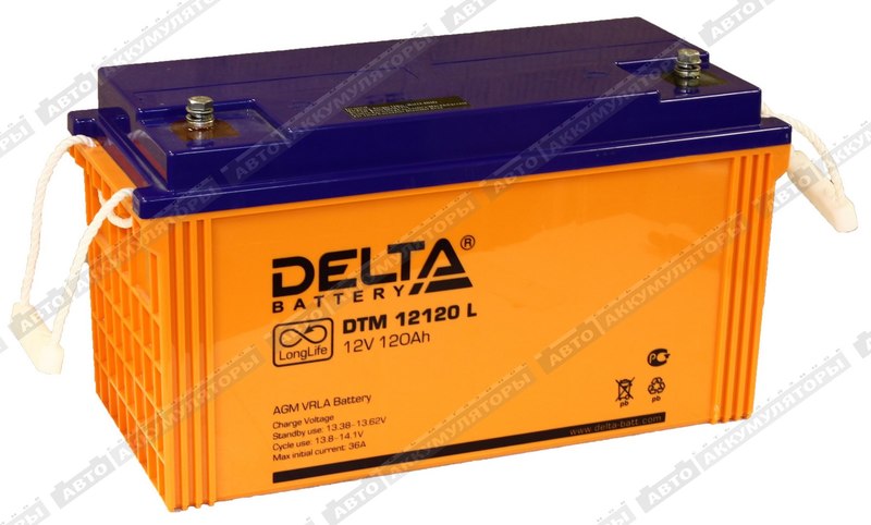 Тяговый аккумулятор Delta DTM 12120 L