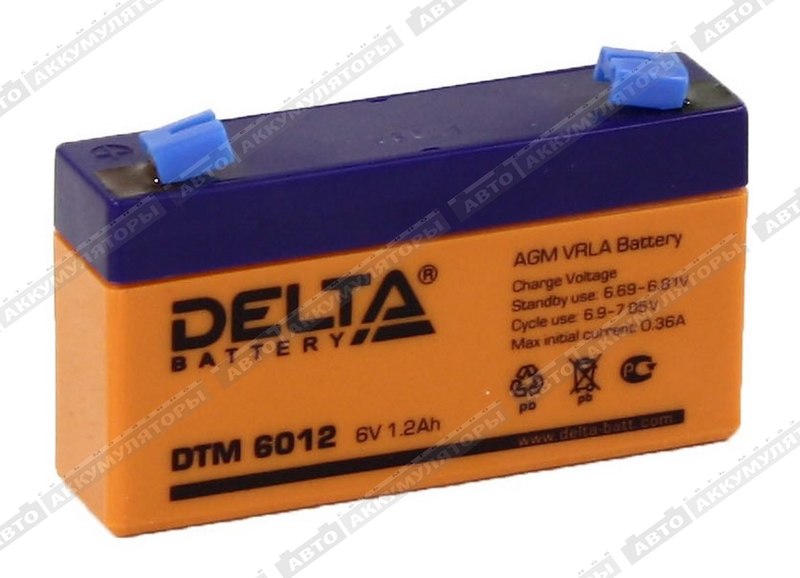 Тяговый аккумулятор Delta DTM 6012 1,2Ач