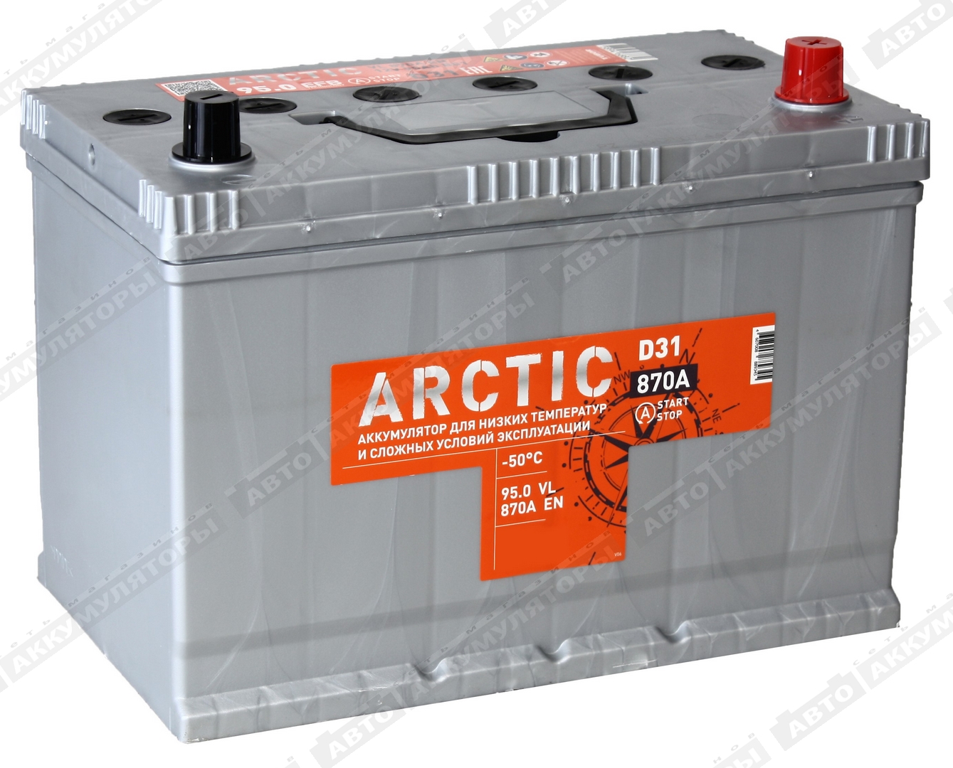 Titan Arctic Silver 6СТ-95.0 VL (D31FL)