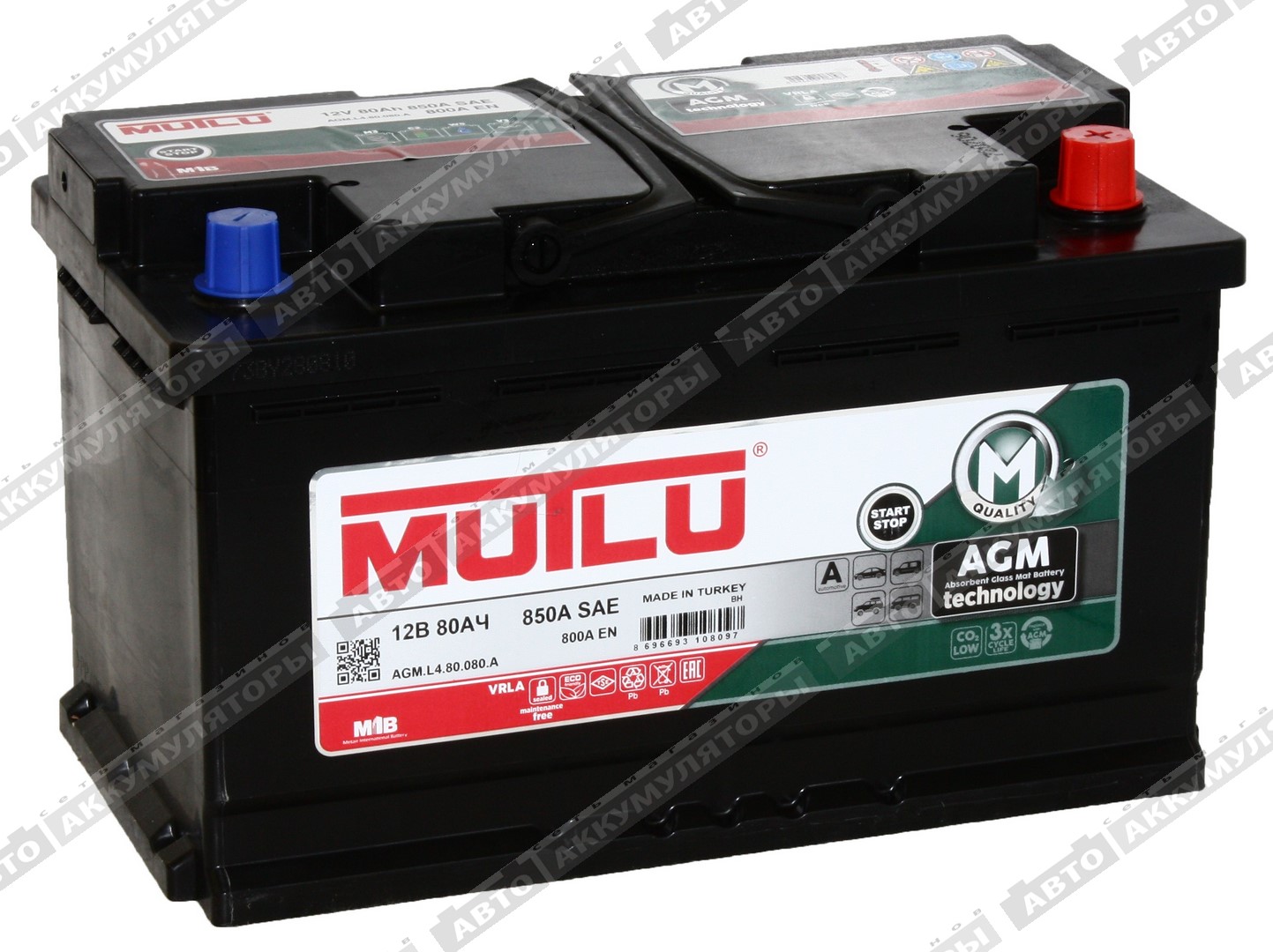 Mutlu AGM 80.0 80 Ач