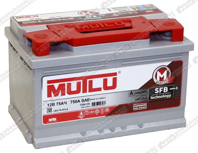 Mutlu SFB 75.0 (низкая) 75 Ач