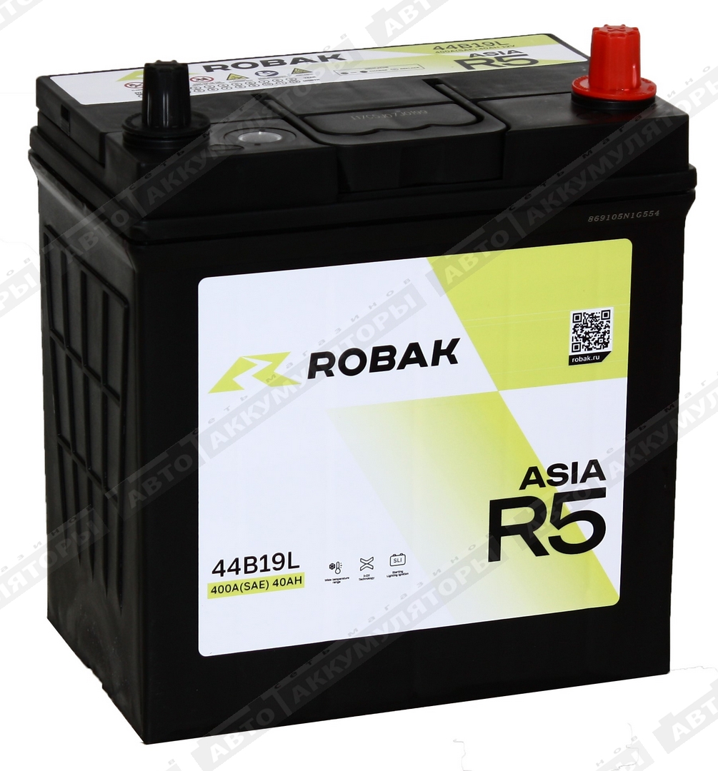 Robak R5 6СТ-40.0 VL (44B19L) 40 Ач