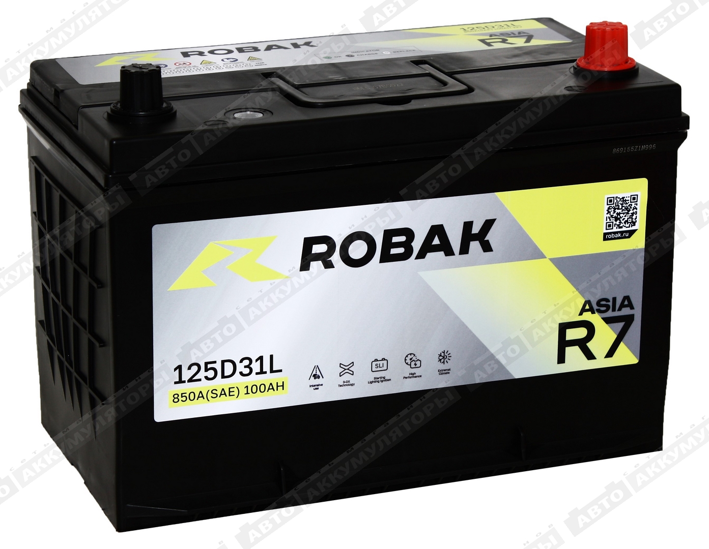 Robak R7 6СТ-100.0 VL (125D31FL) 100 Ач