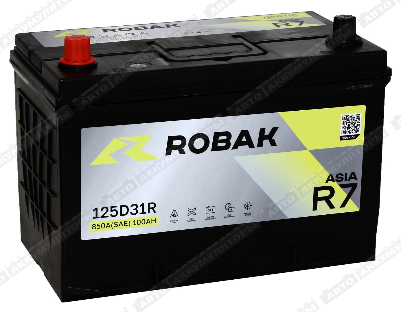 Robak R7 6СТ-100.1 VL (125D31FR) 100 Ач