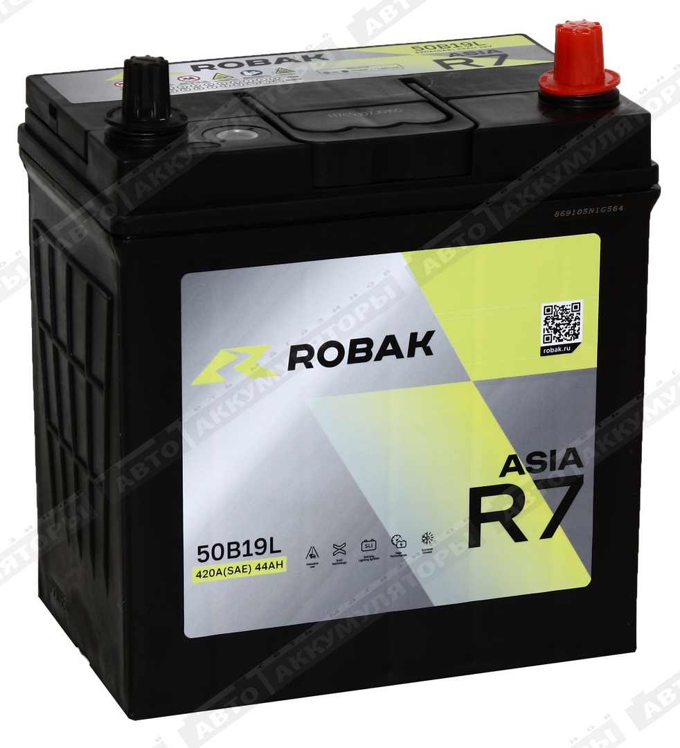 Robak R7 6СТ-44.0 VL (50B19L) 44 Ач