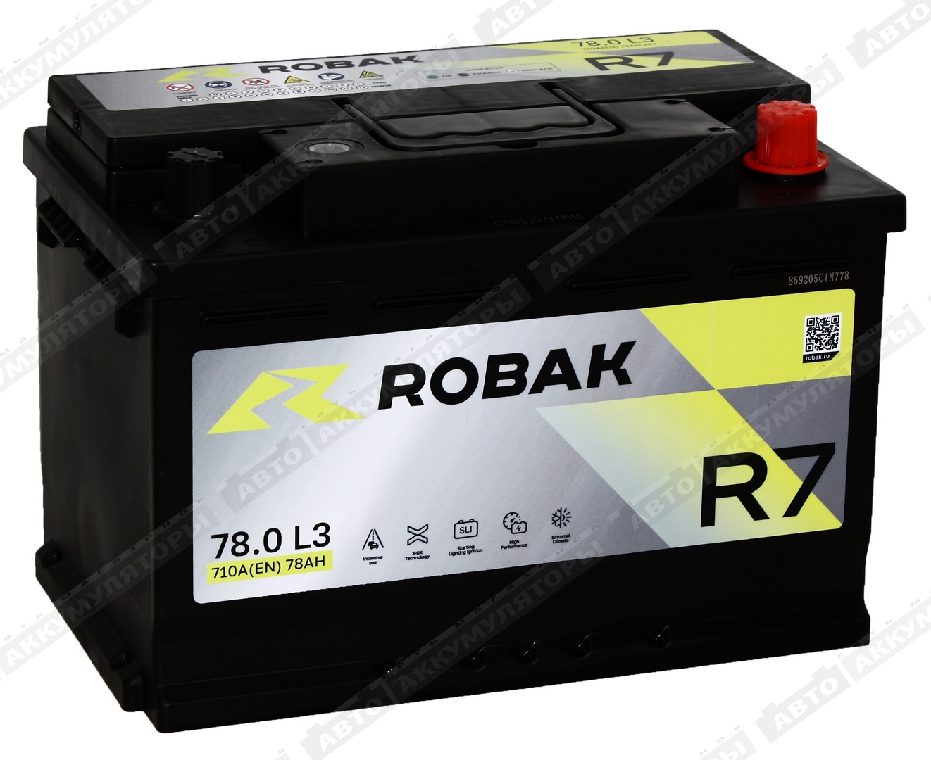 Robak R7 6СТ-78.0 VL 78 Ач