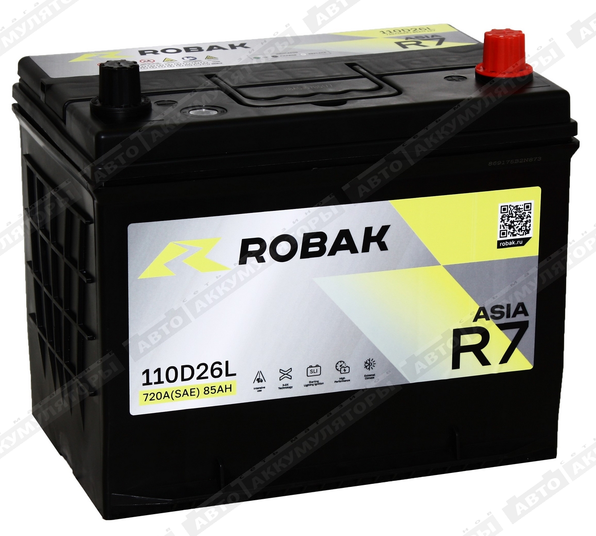 Robak R7 6СТ-85.0 VL (110D26FL) 85 Ач