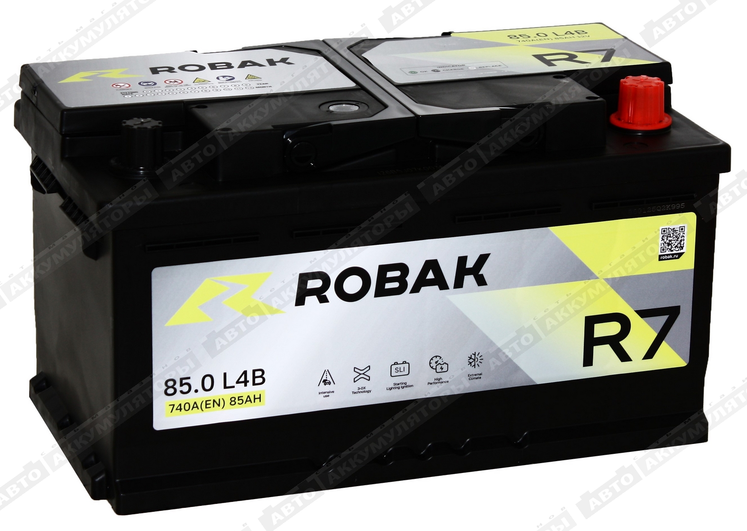 Robak R7 6СТ-85.0 VL (низкая) 85 Ач