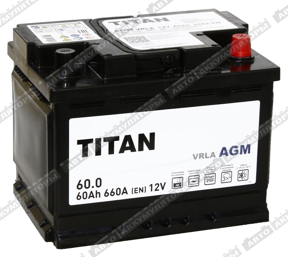 Titan AGM 6СТ-60.0 VRLA 60 Ач