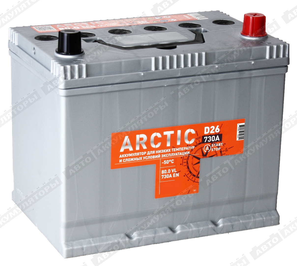 Titan Arctic Silver 6СТ-80.0 VL (D26FL) 80 Ач