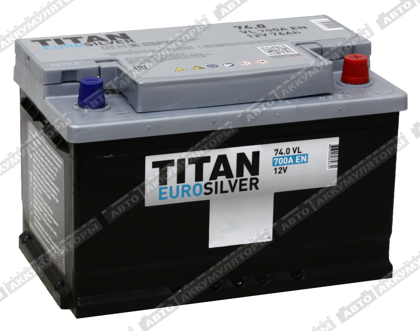 Titan Euro Silver 6СТ-74.0 VL (низкий) 74 Ач