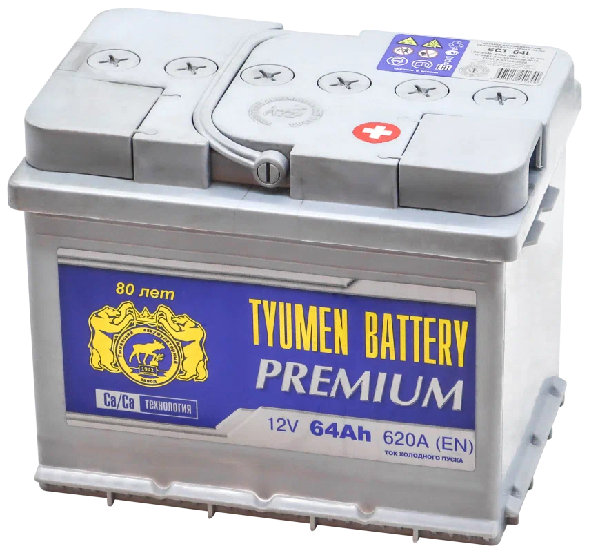 Тюмень 6СТ-64.0LR Premium 64 Ач