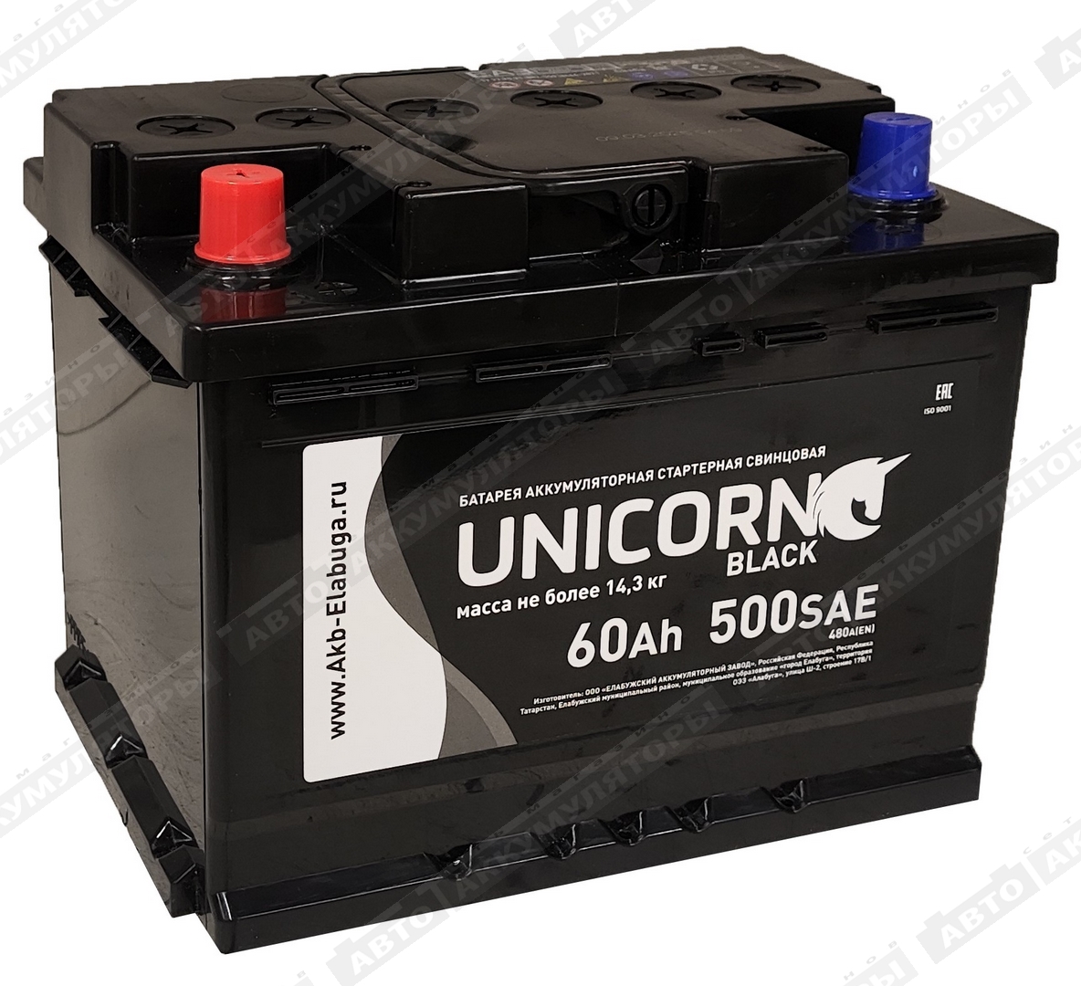 UNICORN BLACK 6СТ-60.1 60 Ач