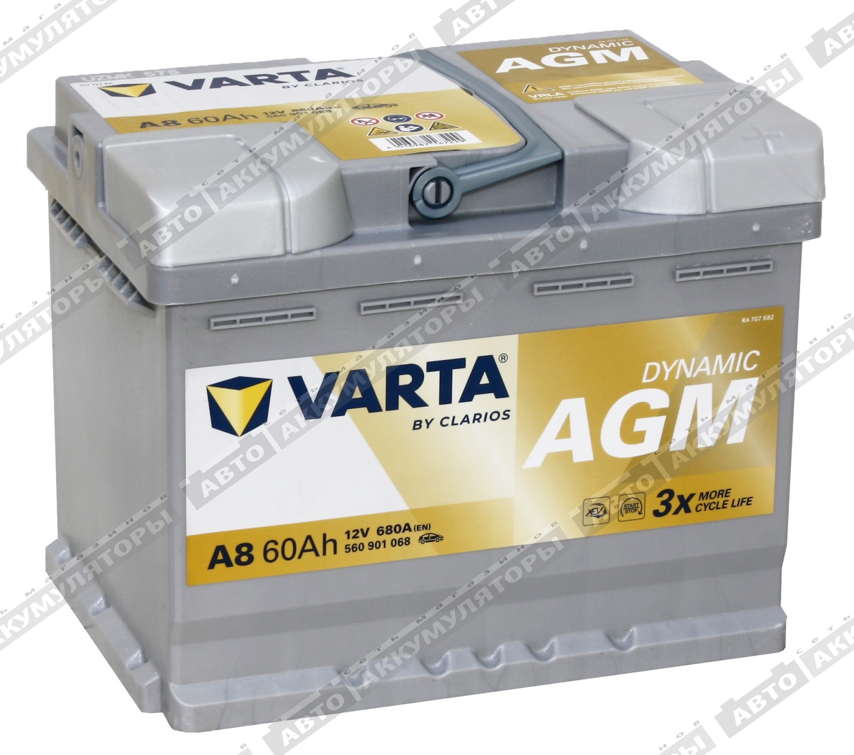 Varta Dynamic AGM 560 901 068 (A8) 60 Ач