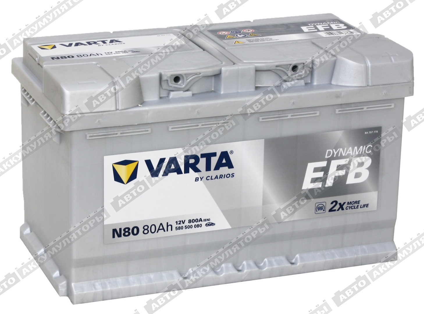 Varta Dynamic EFB 580 500 080 (N80) 80 Ач