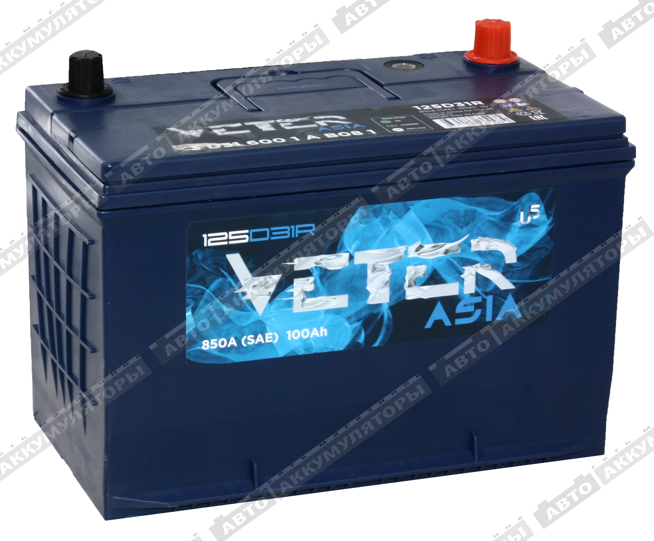 Veter ASIA 6СТ-100.1 VL (125D31FR) 100 Ач