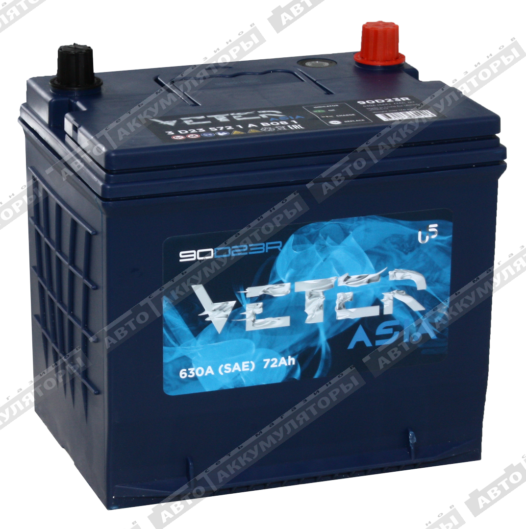 Veter ASIA 6СТ-72.1 VL (90D23FR) 72 Ач